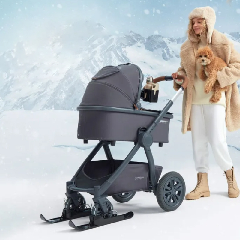 Strict selection of outdoor stroller balance car snowboard children's two-in-one scooter accessories dual-purpose sledge