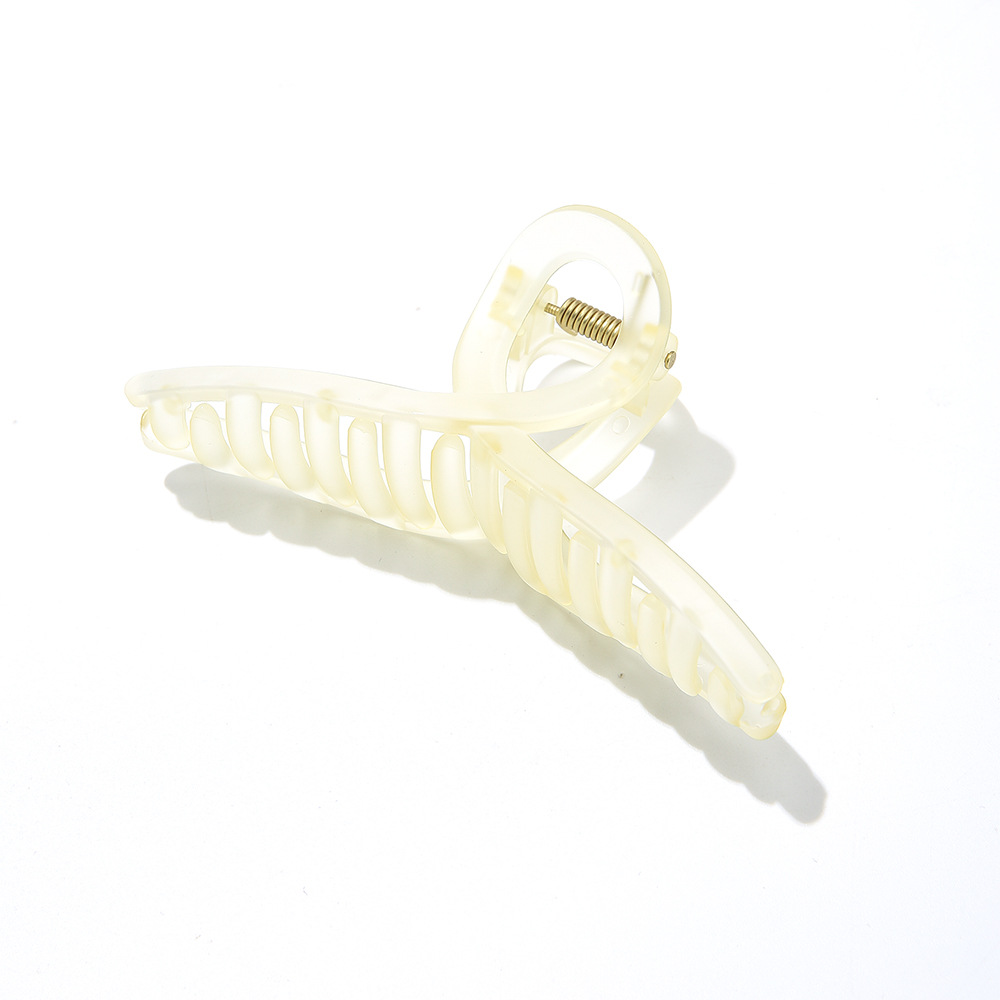 Unisex Frosted shark clip transparent hair grip female back head hairpin large square hair clip hair clip pan head hair clip headdress_voghion.com