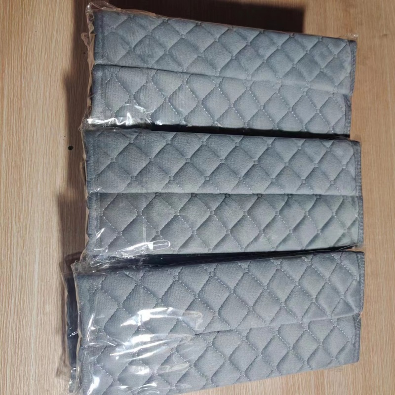 Factory wholesale car supplies interior lengthened soft crystal short velvet car seat belt shoulder protective cover pair