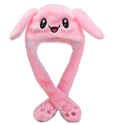 Tiktok same cute ears rabbit hat parent-child plush ears moving hat cartoon hat long ear hat