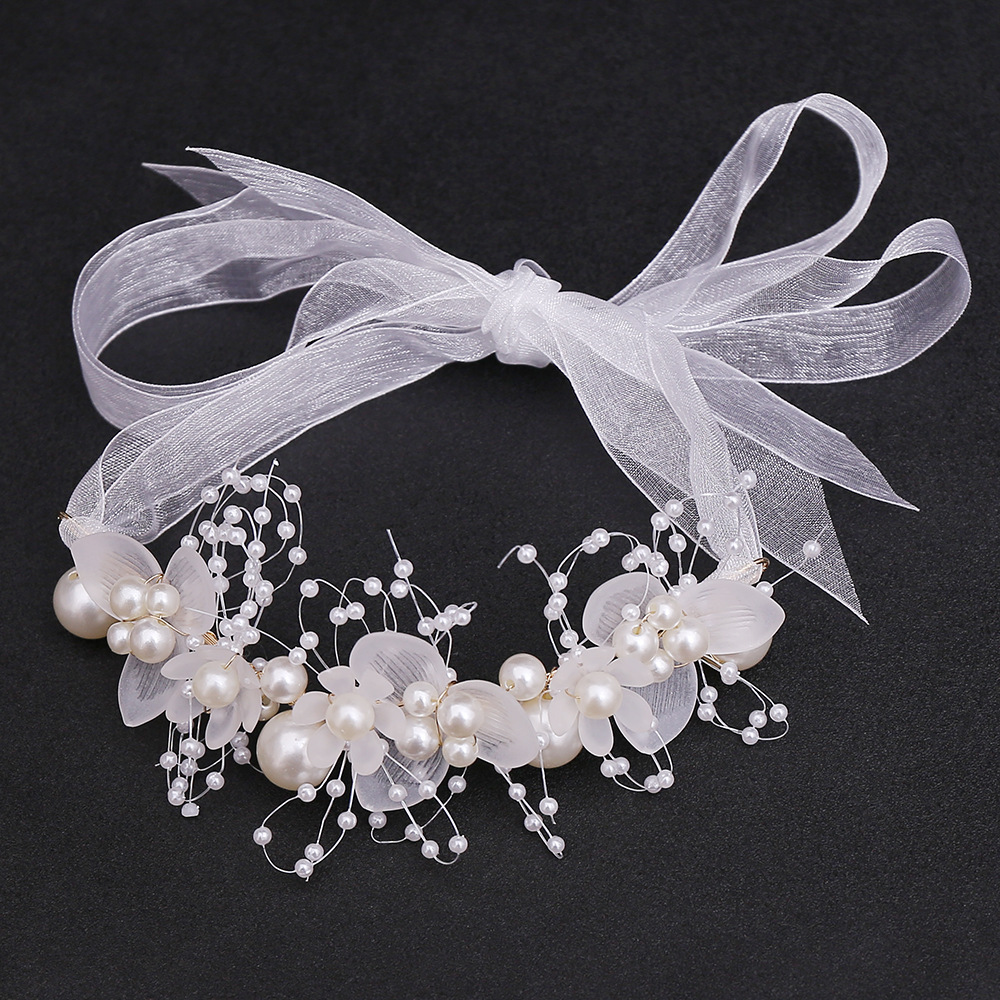 Mori Princess Garland children's crown headdress Super fairy wedding flower girl head flower headband bride exquisite headband hairpin