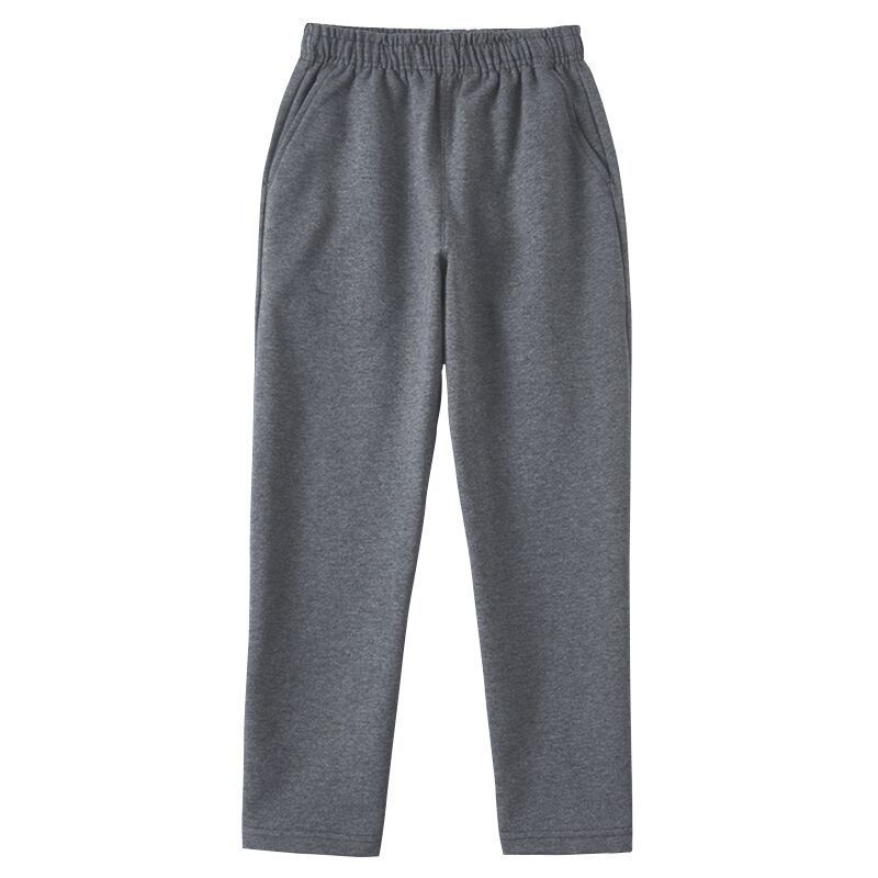 Children's sports pants dark blue navy blue straight tube plus velvet winter primary and secondary school uniform navy blue autumn school uniform pants