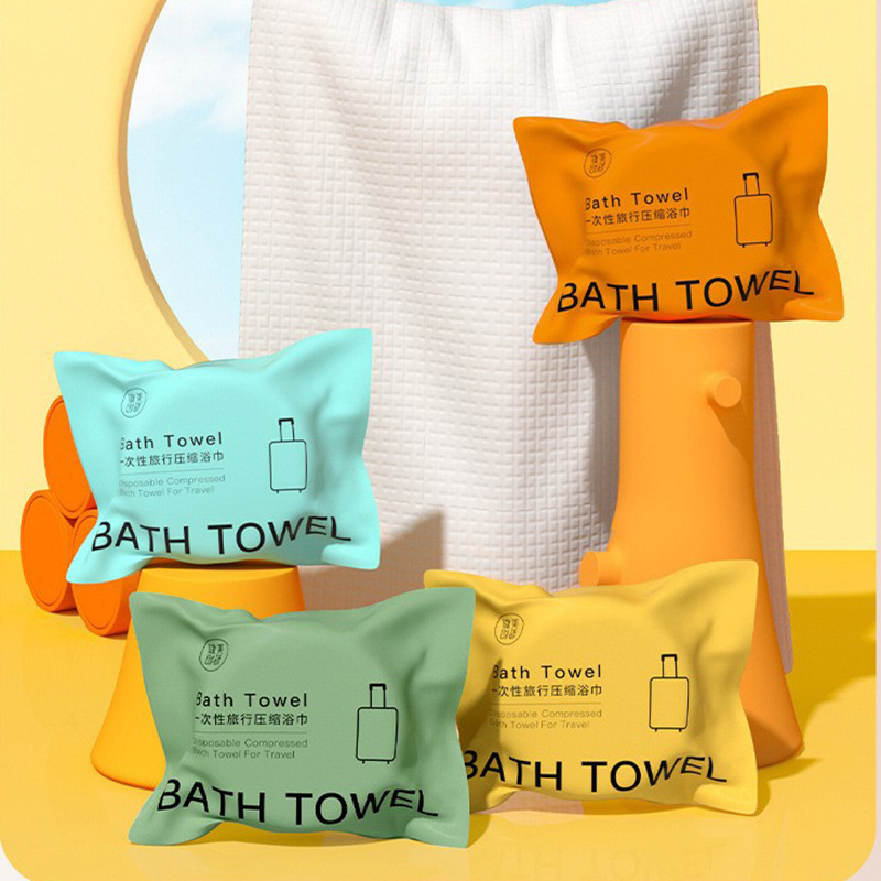 Bodybuilding Research Compression Bath Towel Thickened Increase Disposable Portable Non-woven Bath Towel 70x 140 Large