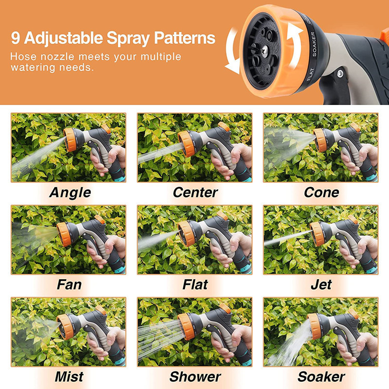 Plastic multi-functional garden watering water spray gun garden gardening spray home car wash high pressure water pipe spray head