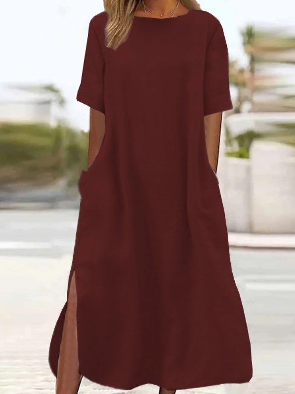 European and American Cross-border 2023 Foreign Trade Women's Large Size Long Casual Dress Women's Casual Long Dress