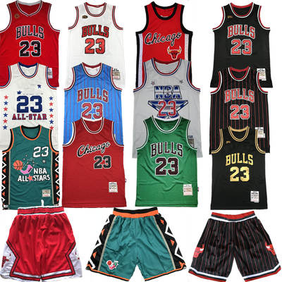 Cross-border basketball uniform wholesale 23 Pippen retro embroidered jersey summer sports suit men's and women's training team uniform generation hair