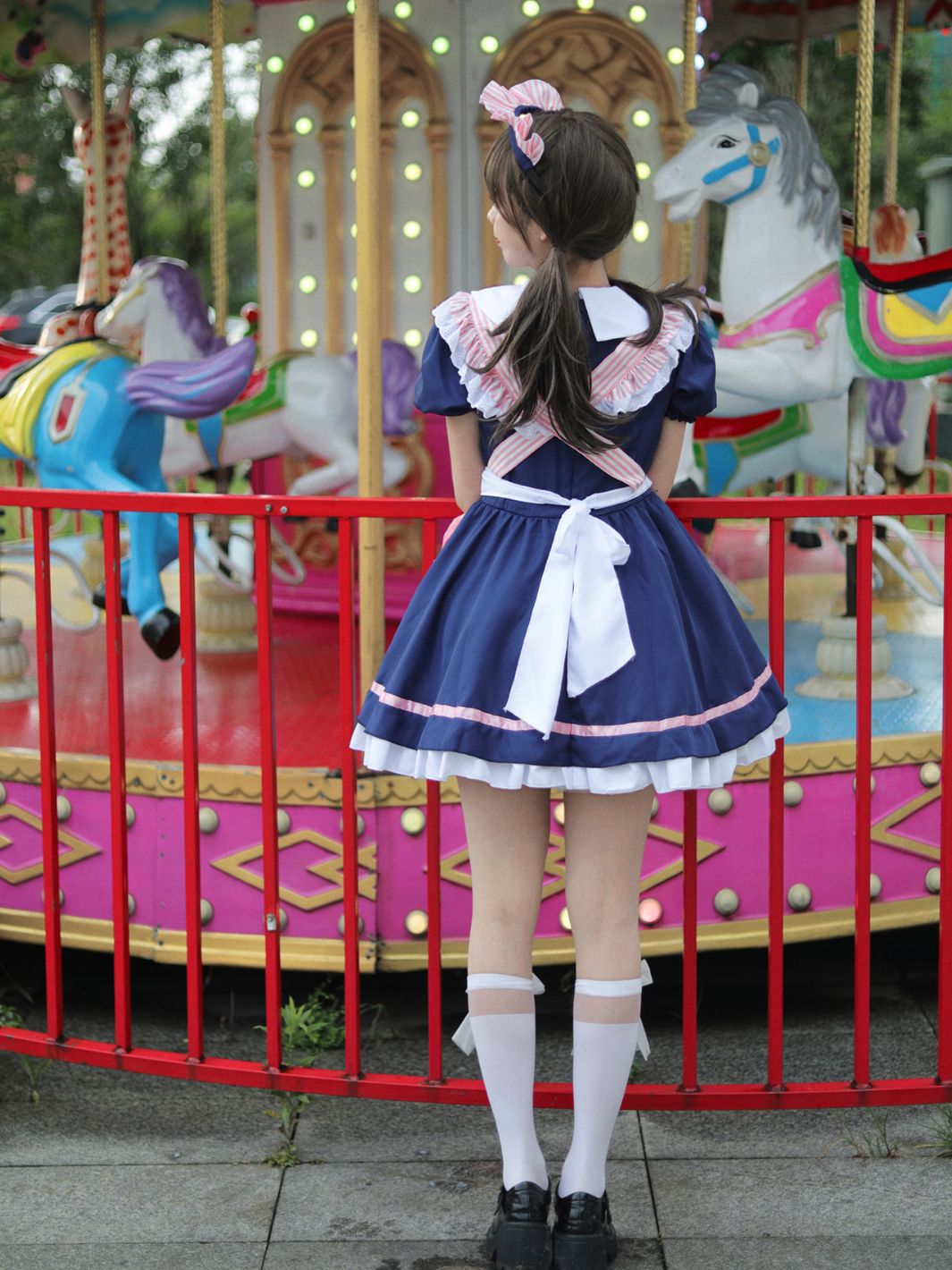 Cafe maid dress COSPLAY princess dress small dress women's role play party uniform plus size