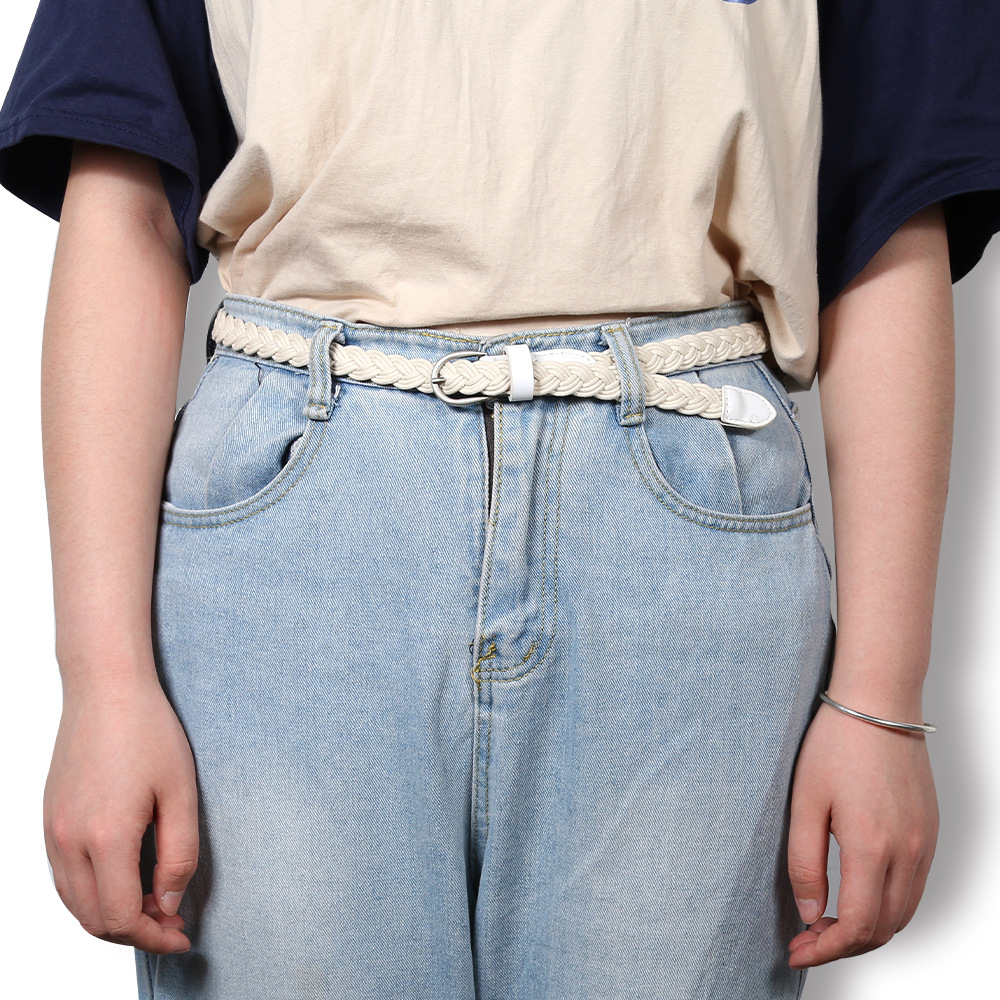in stock retro ladies twist woven belt Korean dress decorative belt pants belt manufacturers wholesale