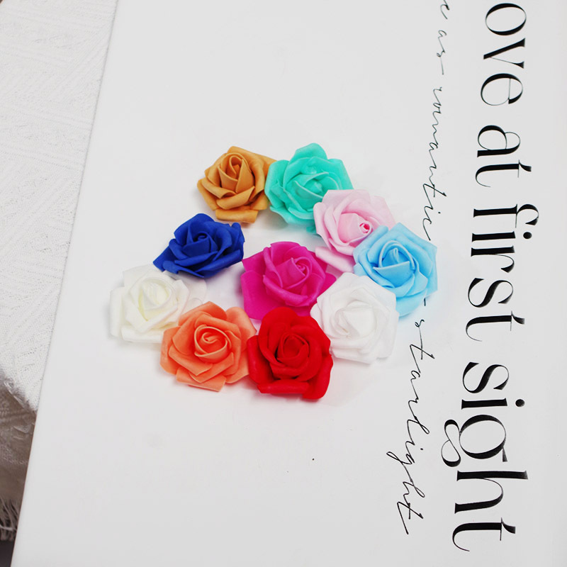 4cm small rose artificial flower PE foam flower head flower bear wedding artificial rose home decoration fake flower