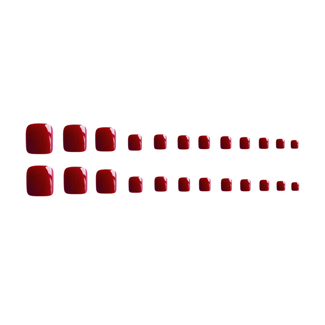 Factory direct supply nail patch solid color toenail patch white waterproof removable foot wear nail nail nail piece