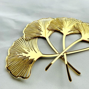 Cross Border Ginkgo Leaf Cake Decoration Acrylic Cake Insert Birthday Cake Party Baking Layout Cake Plug-in