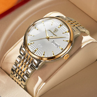 Swiss brand new waterproof luminous men's watch business quartz watch live broadcast foreign trade popular one-piece delivery