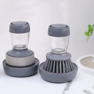 Factory wholesale lazy brush pot artifact press clean add liquid wash pot brush kitchen household sponge clean wash pot brush