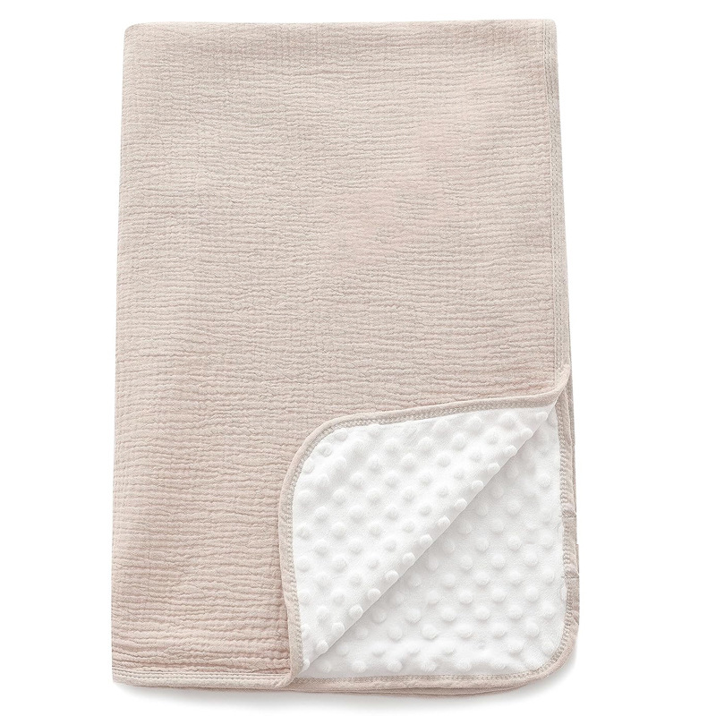 Baby comfort blanket Doudou blanket cotton crepe spring and autumn air conditioning blanket Amazon cross-border export hot sale