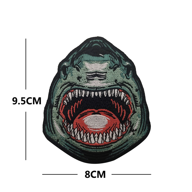 3d 動物の頭の肖像画クマオオカミサメヒヤエナタイガー刺アームパッチマジックステッカーバックパックパッチ士気バッジ|undefined
