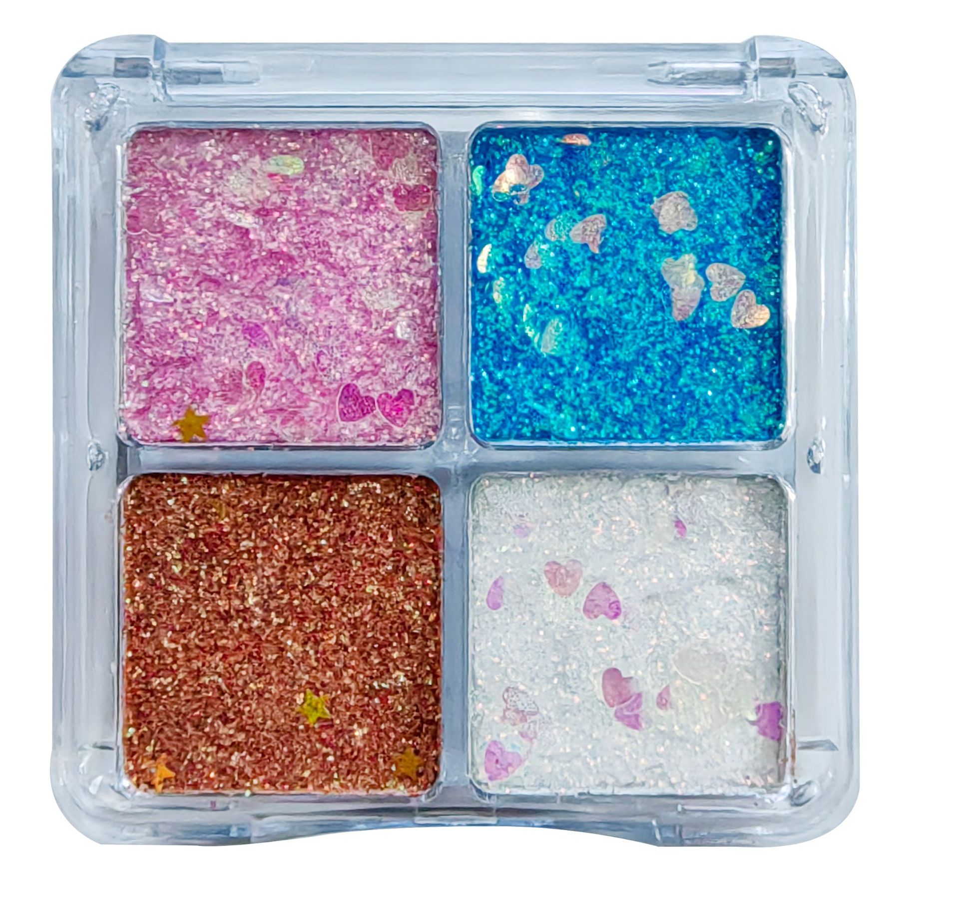 [in stock on the same day] DIKALU four-color sequin eye shadow shiny glitter pearly eye shadow plate stage makeup