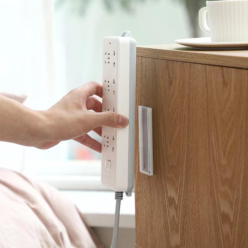 Plug-in Holder Plug-in Board Wall Socket Self-adhesive Wall Hanging Punch-free Socket Fixing Sticker