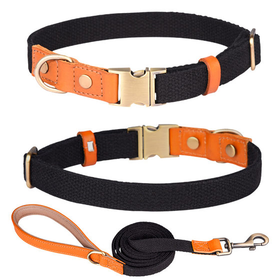 Top layer cowhide dog collar lettering pet collar leash soft breathable dog collar medium and large bow tie wholesale