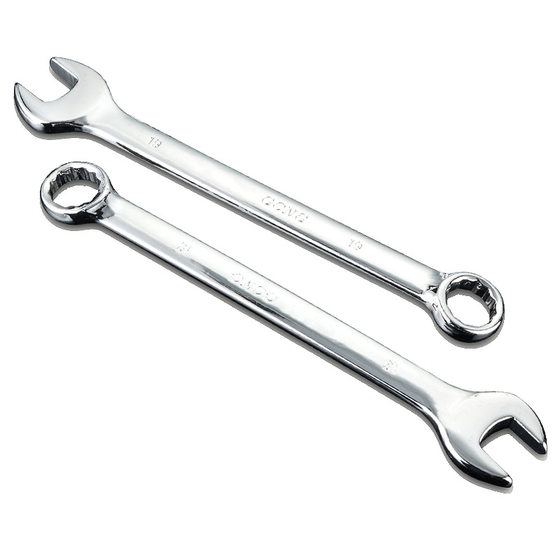 Factory wholesale double-head dual-purpose ring wrench dull plum mirror panel hand two-mouth manual ring Open-end wrench set