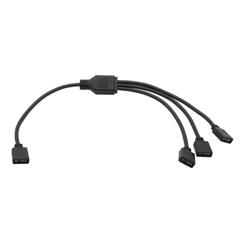 Mainboard synchronous hub 5V3 pin 12v 4Pin RGB interface one-long expansion cable extension cable ARGB