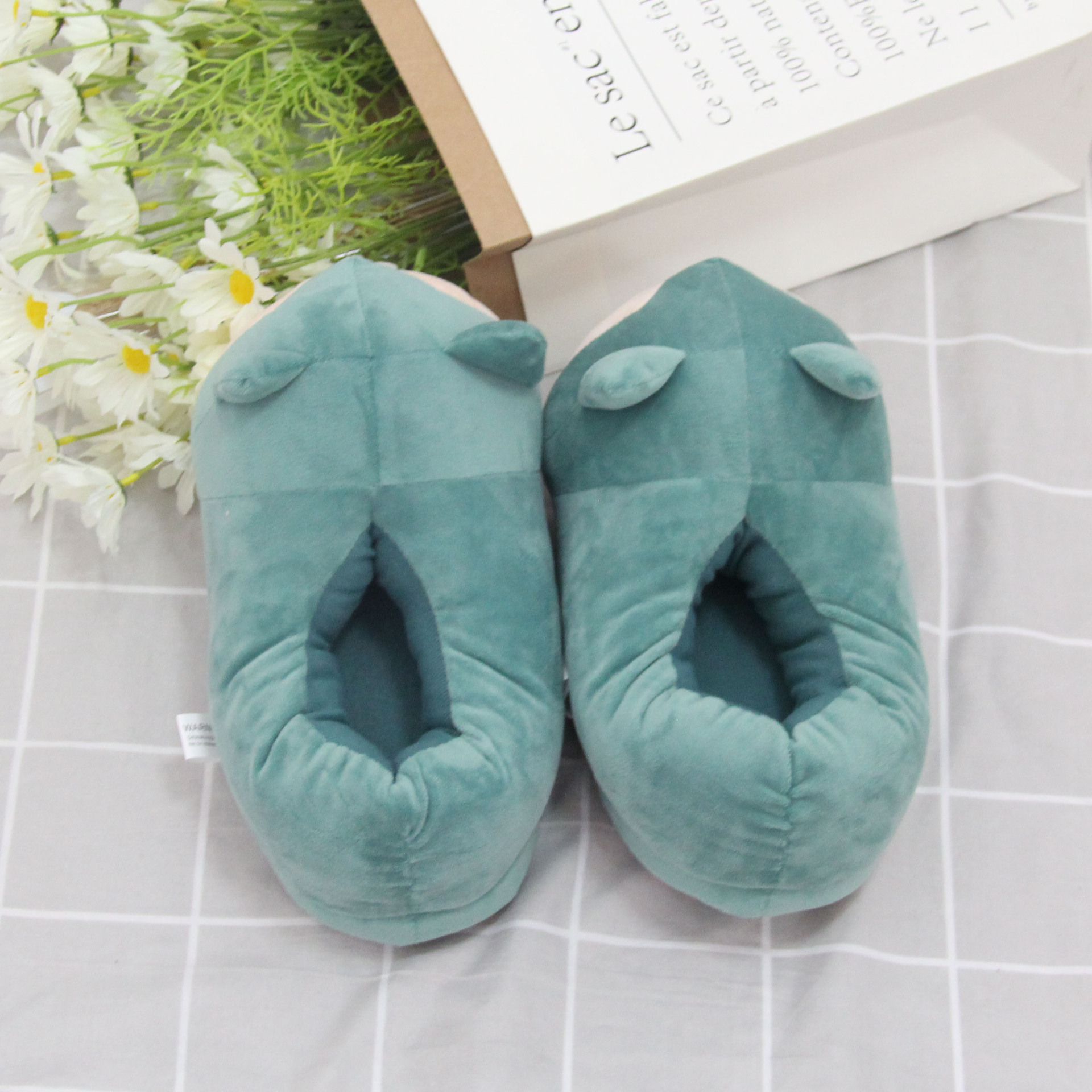 Animation Surrounding Pet Cappy Plush Slippers Couple Home Warm Shoes Men's Indoor Floor Autumn and Winter