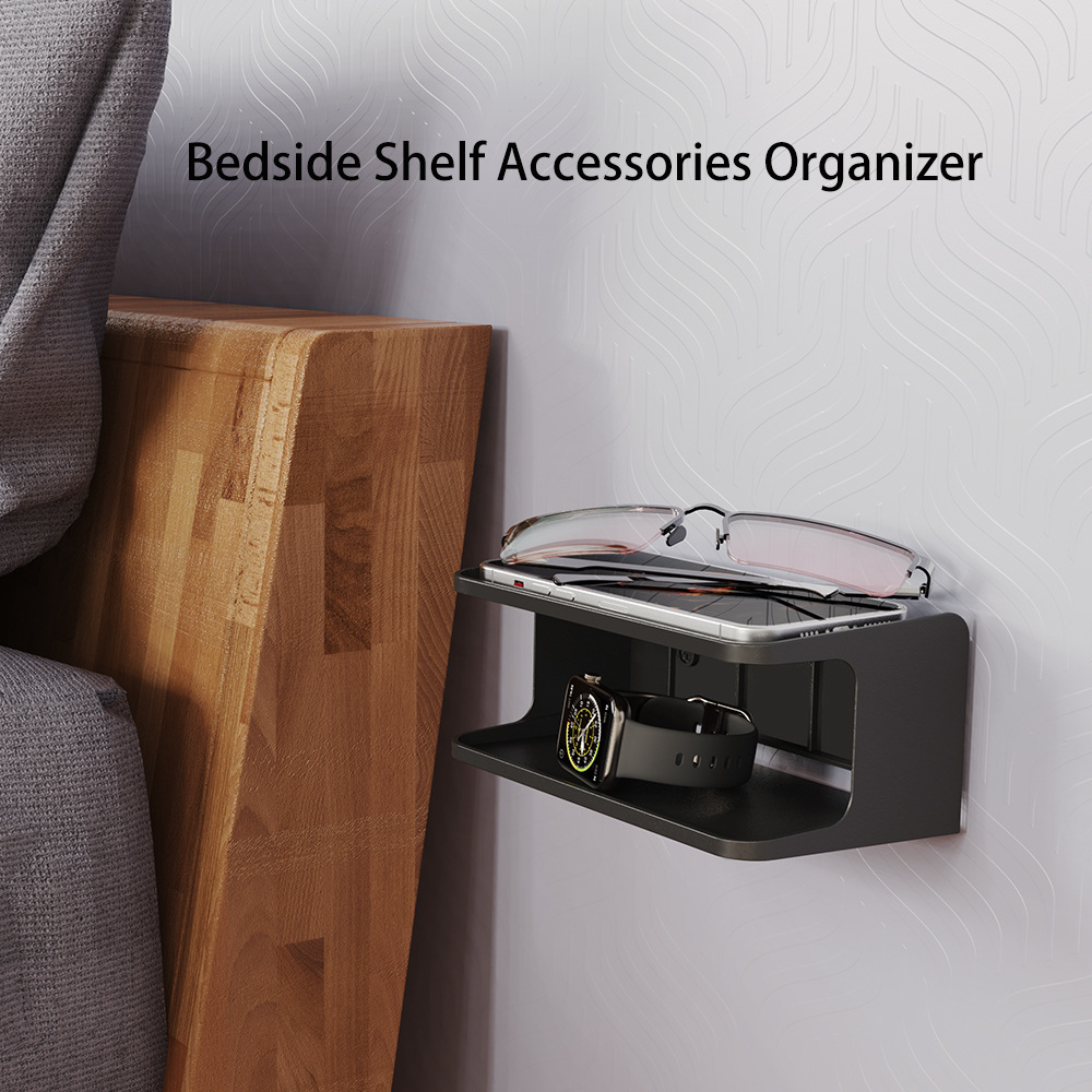 New product private mold factory direct Universal double bed storage bracket bathroom storage bracket mobile phone Wall Bracket