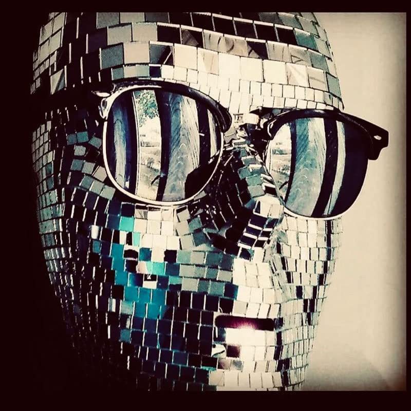 Disco Ball Glitter Face Mask Disco flash mirror Mask