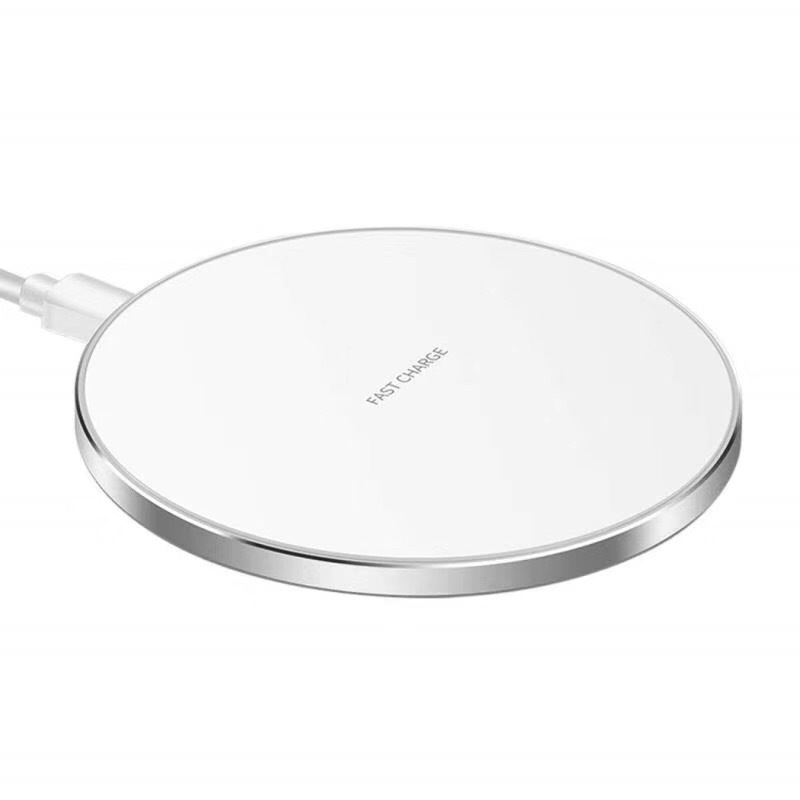 GY68 mobile phone wireless charger ultra-thin 10W fast charging aluminum alloy base frosted surface round desktop