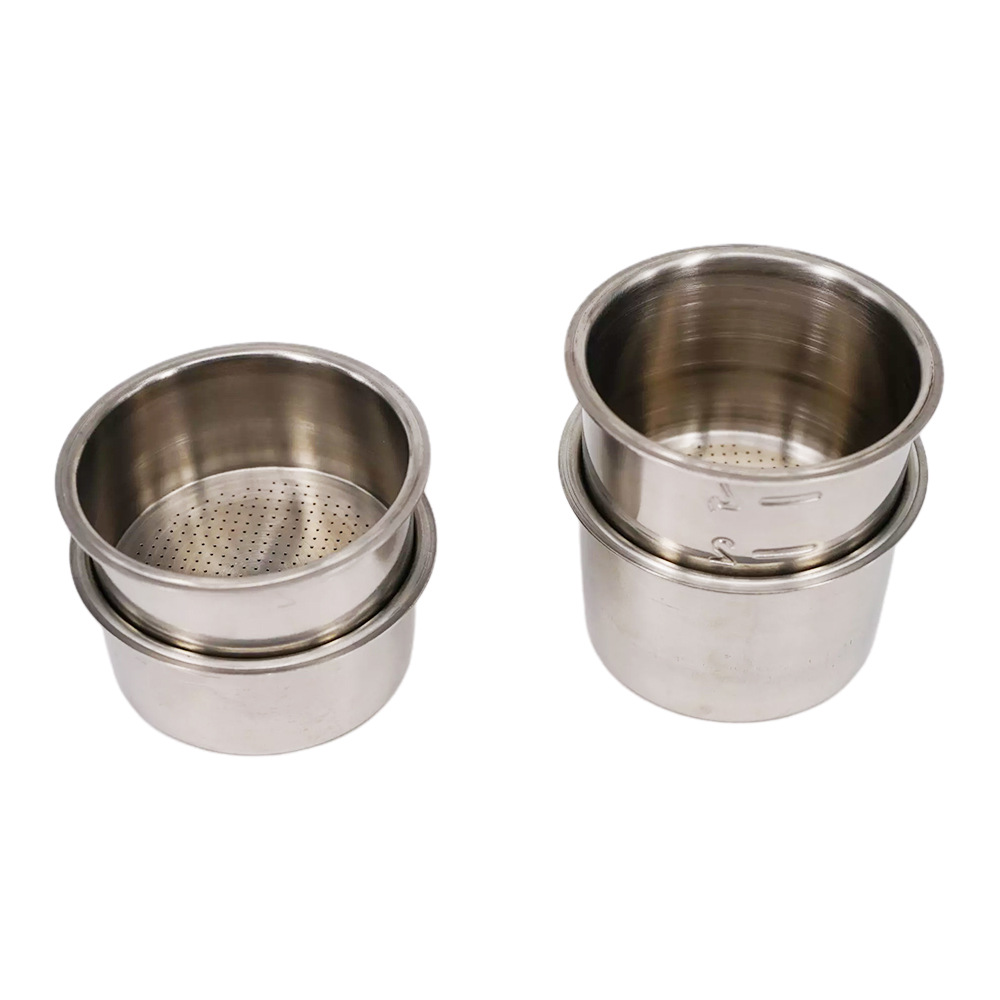 51 high pressure coffee machine single cup double cup 4 cup filter porous pressureless American stainless steel single layer powder tank powder