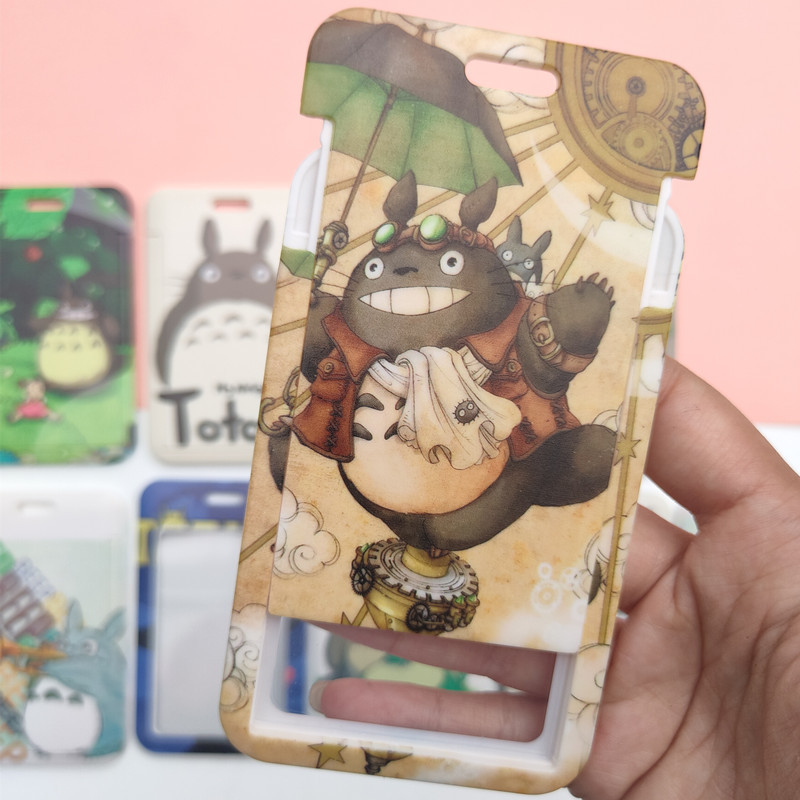 Cartoon Card Set Student Campus Meal Card Bag Plastic Badge Long Lanyard Access Card Bus Subway IC Card Protective Cover