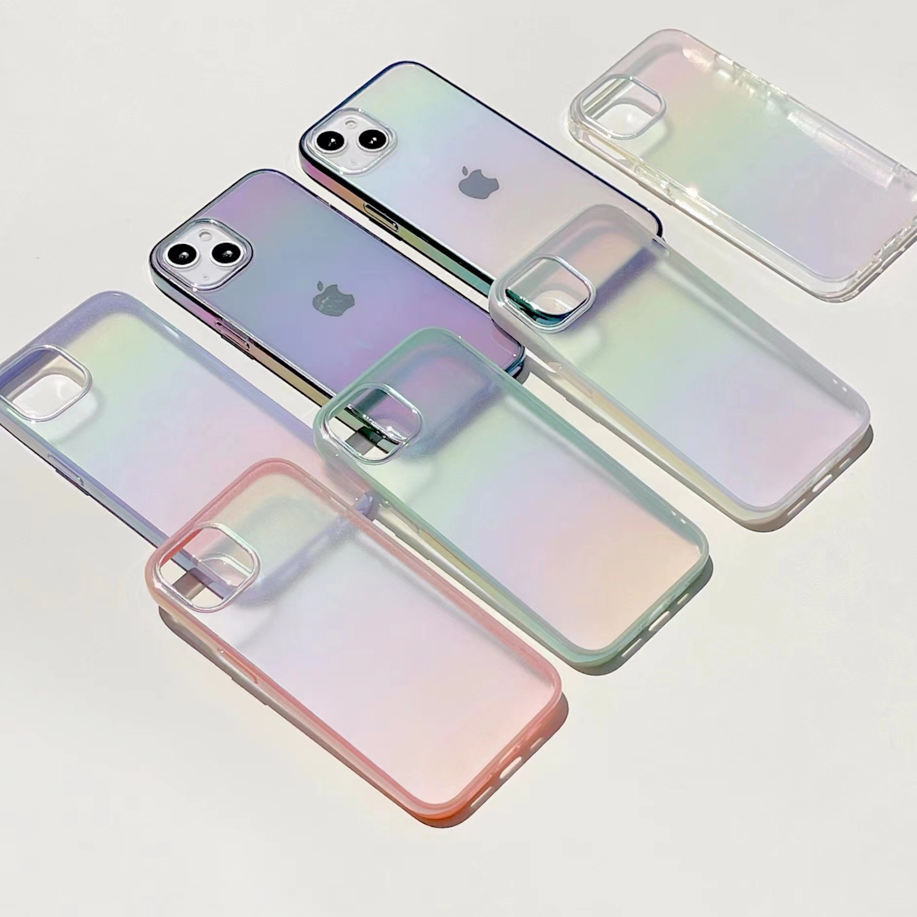 Suitable for iPhone 13 phone cases, new Apple 11 transparent laser radiant soft edge Apple 12 Pro protective cover