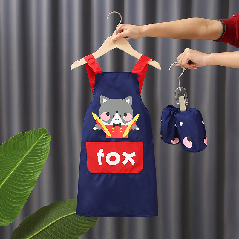 Baby's Apron Waterproof Boys' Children's Painting Overalls Anti-Dirt Painting Clothes Girls Anti-Dressing Special for Art Students