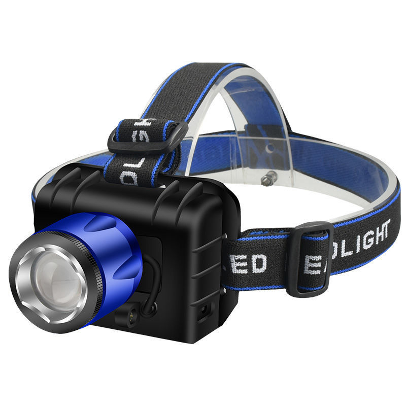 Night fishing light blue super bright head light white and blue dual light source rechargeable high-power 500 meters long-range miner's lamp fishing LED