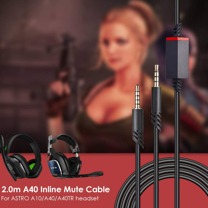 Applicable to A10 A30 A40 A50 game earphone cable slider mute function game cable audio cable link cable