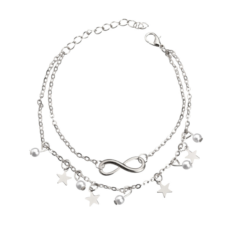 European and American cross-border jewelry bohemian adjustable summer anklet collection a variety of fashion alloy beach anklets