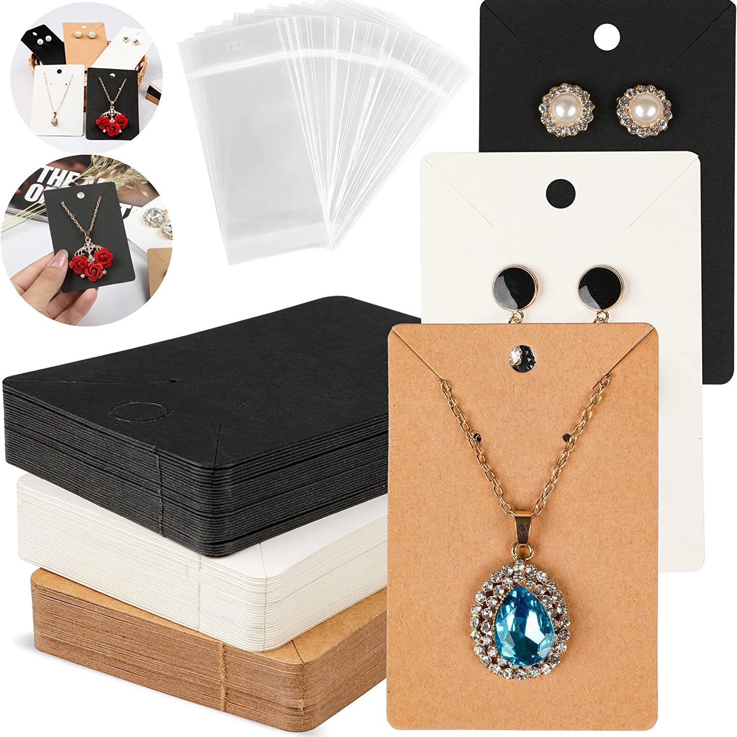 Cowhide Card 6*9 Blank Necklace Cardboard Card Jewelry Paper Card Earrings Ear Studs Cardboard earring cards