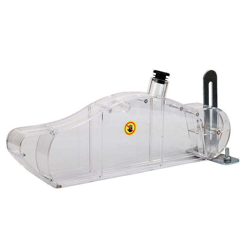 Table saw guard dust collecting protective cover dust cover woodworking push saw table electric circular saw protective shell transparent can be connected to vacuum cleaner