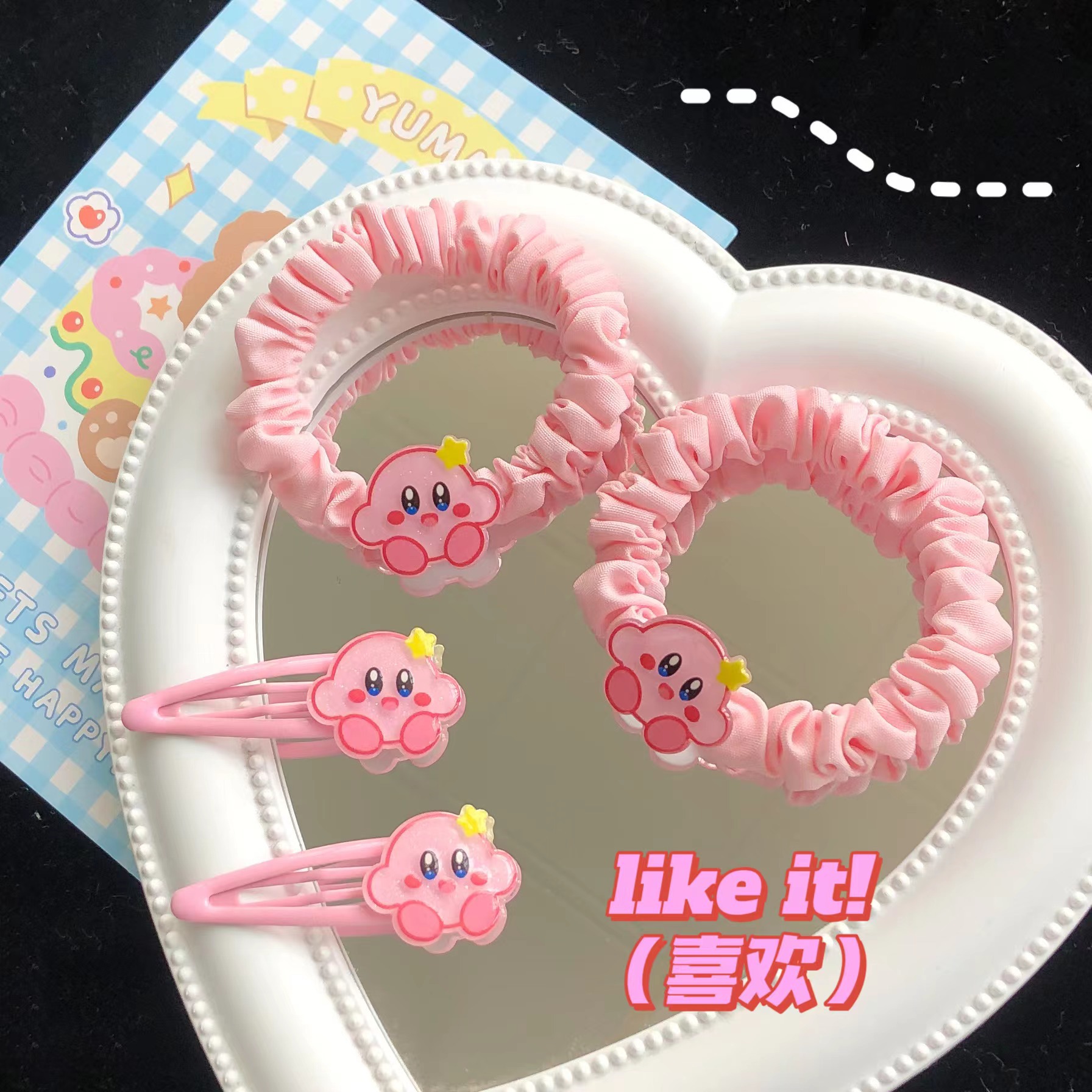 Cute Star Card BB Clip Simple Cartoon Girl Heart Star Hair Figure Hair Rope Girl Sweet Hair Accessories Hair Clip