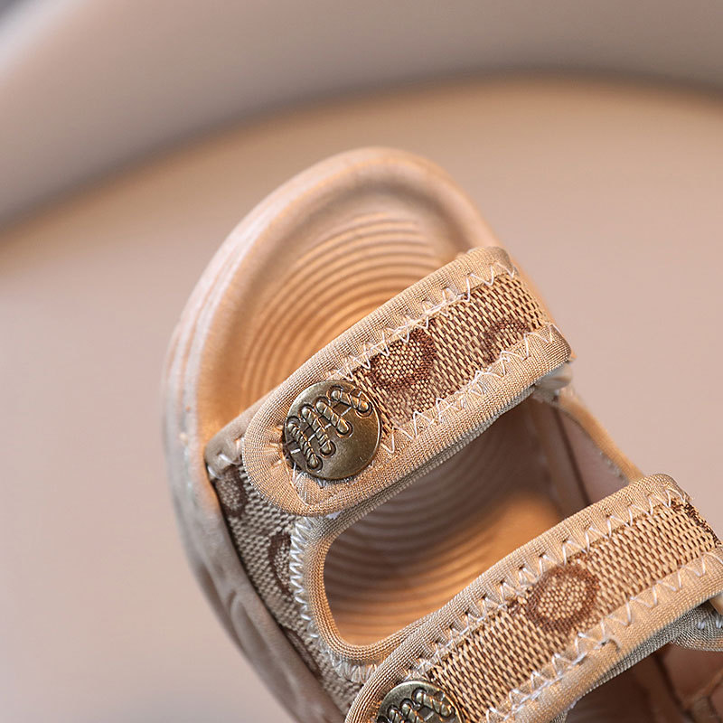A generation of boys sandals soft-soled beach shoes stitched waterproof baby casual shoes 2024 summer new baby shoes