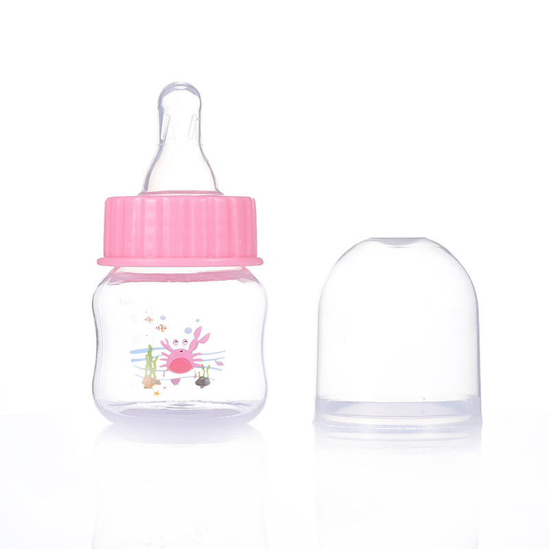 Factory direct supply newborn baby standard caliber 50ml bottle horizontal anti-fall pet bottle mother and baby supplies