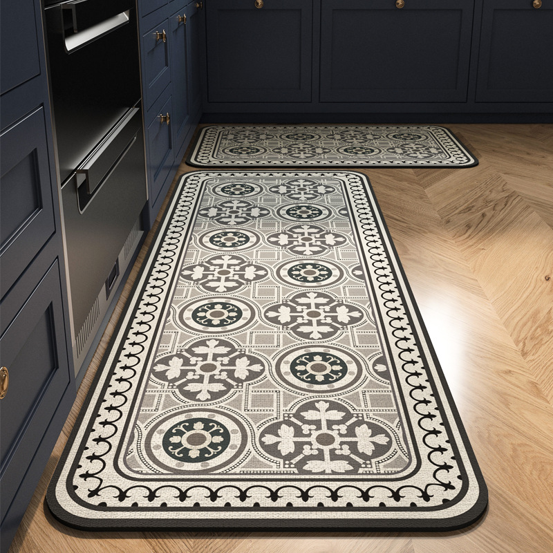 Carefully selected simple and modern diatom mud household kitchen bathroom water-absorbent quick-drying floor mat toilet door non-slip foot mat