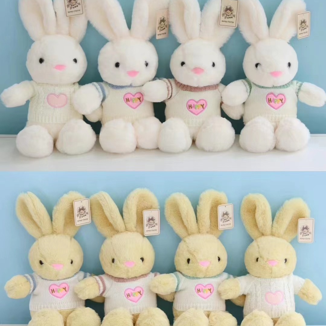 Cute bunny doll doll sweater plush toy doll doll children Girl birthday gift doll
