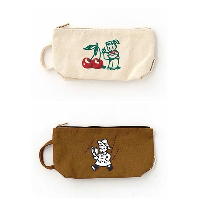 Japan Harada Canvas Bag Coin Purse Cosmetic Bag Pencil Bag Casual Cute Cartoon Clutch Handbag Handbag