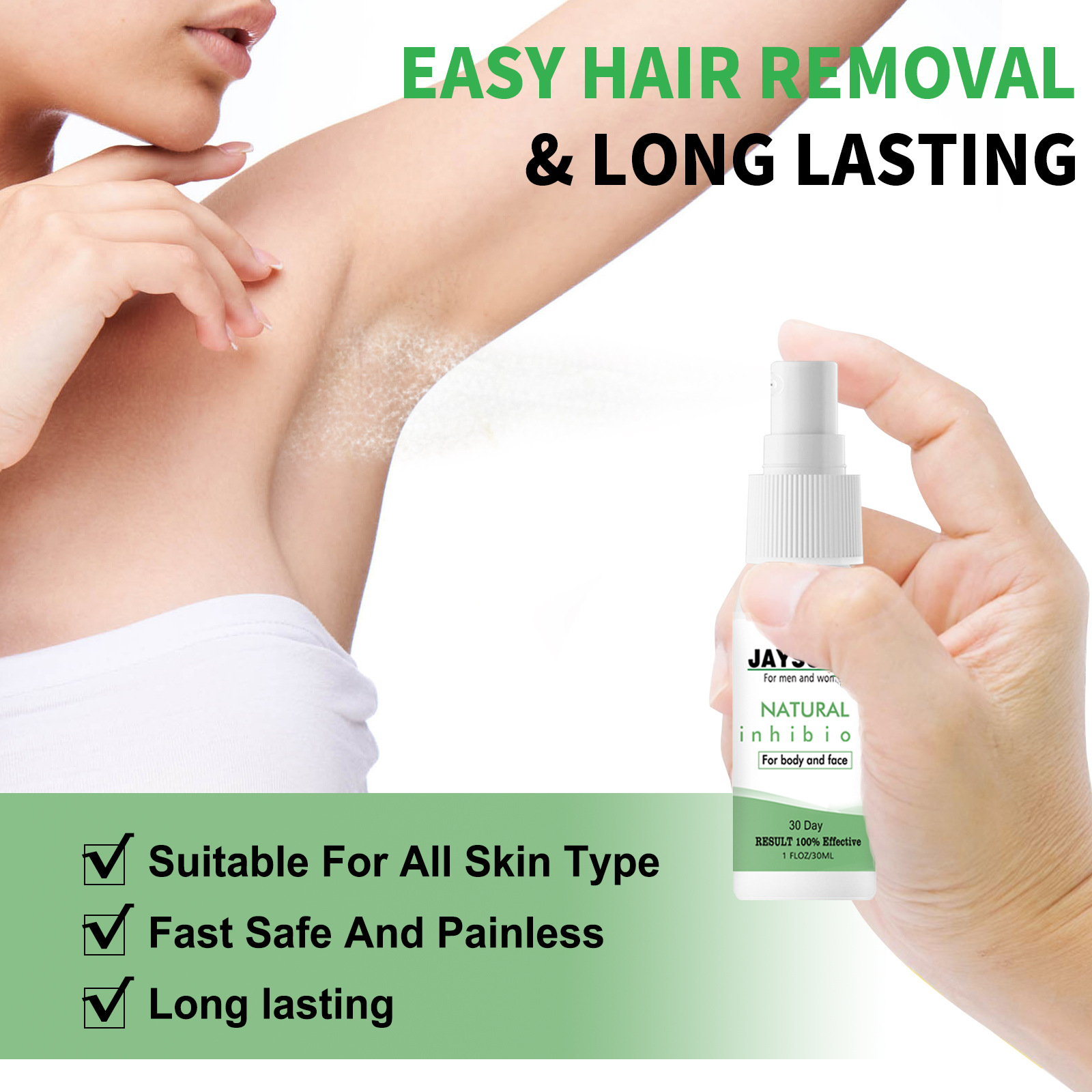 Jaysuing hair removal spray foam armpit leg hair smooth delicate Gentle Hair Removal spray cleaning care