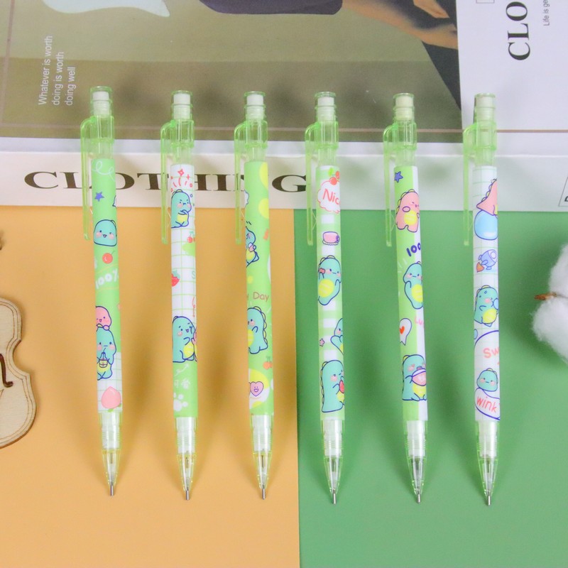 Cartoon Dinosaur Mechanical Pencil Creative Student Children's Painting Practice Sharpening-free Pencil 0.5 Activity Pencil Wholesale