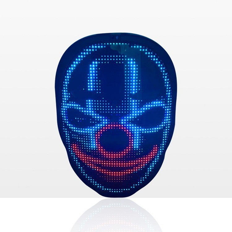 Hot sale Led luminous mask APP full color editing Halloween mask party ball decoration atmosphere 
props