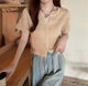 White Short-sleeved Ice Silk Knitted Cardigan Women's Summer Thin 2023 New French Style Gentle V-neck Short T-shirt Top