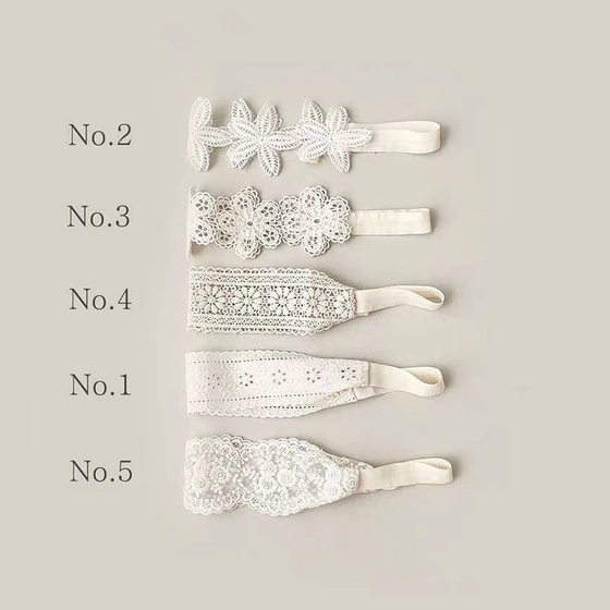 South Korea Baby Girl Princess White Lace Headwear Children's Flower Hair Band 0-3 Years Old Baby Jewelry Spring and Summer
