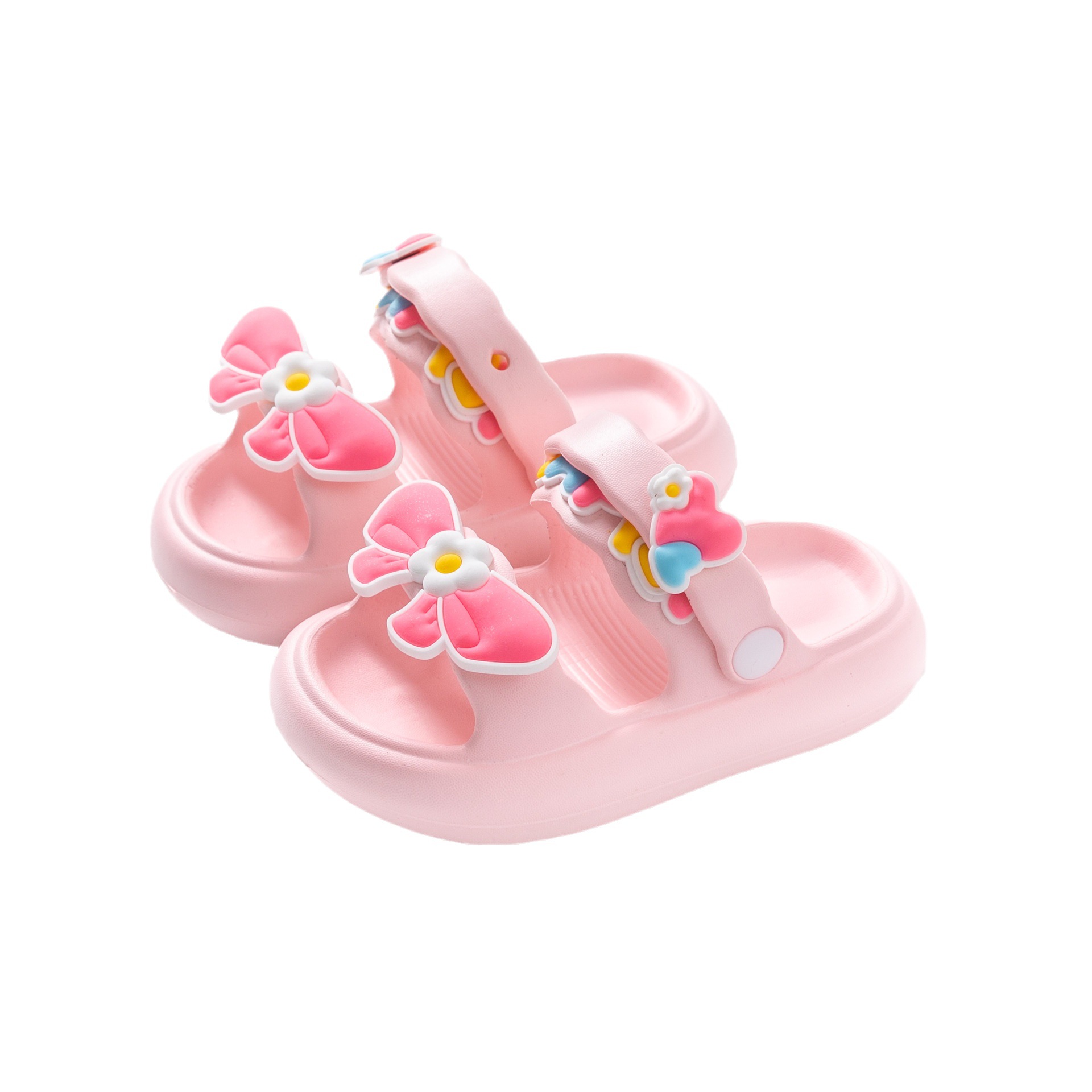 Summer Girl's Cute Super Cute Children's Sandals and Slippers Princess Girl's Non-slip Soft Bottom Baby's Two-way Beach Shoes