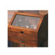 Large Capacity Flip Cover Solid Wood Storage Box Dustproof Flip Cover with Drawer Desktop Wooden Sundries Cosmetic Cabinet